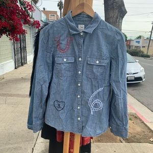 Vintage Western Hand Embroidered Shirt
